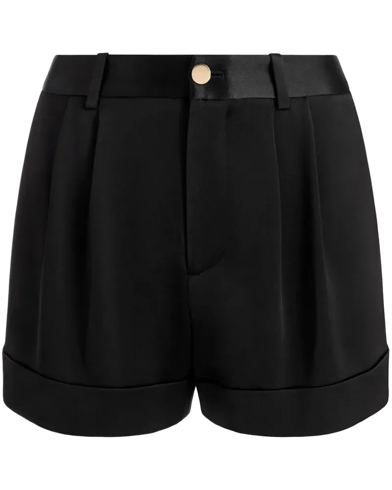 Alice + Olivia Shorts mit Falten - Schwarz Schwarz