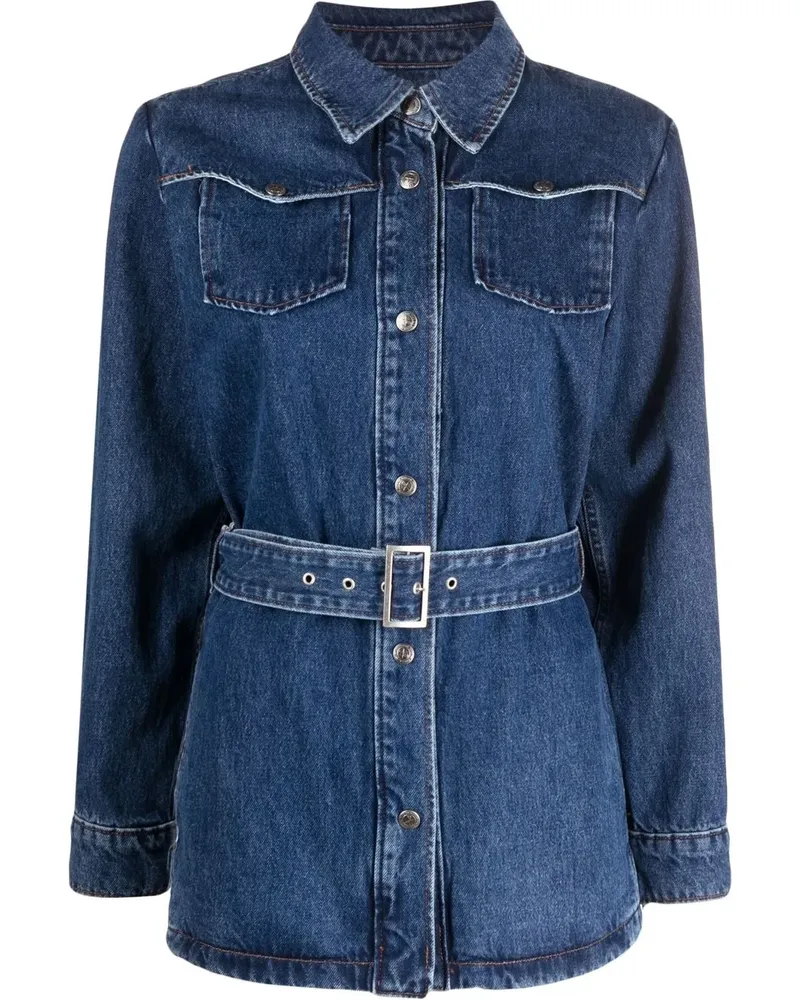 A.P.C. Jeansjacke mit Gürtel - Blau Blau