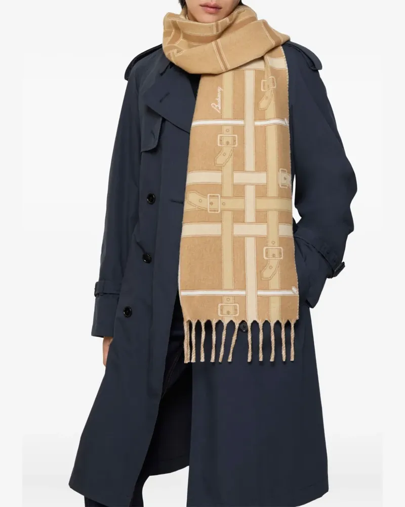 Burberry Belt Check cashmere scarf - Nude Nude