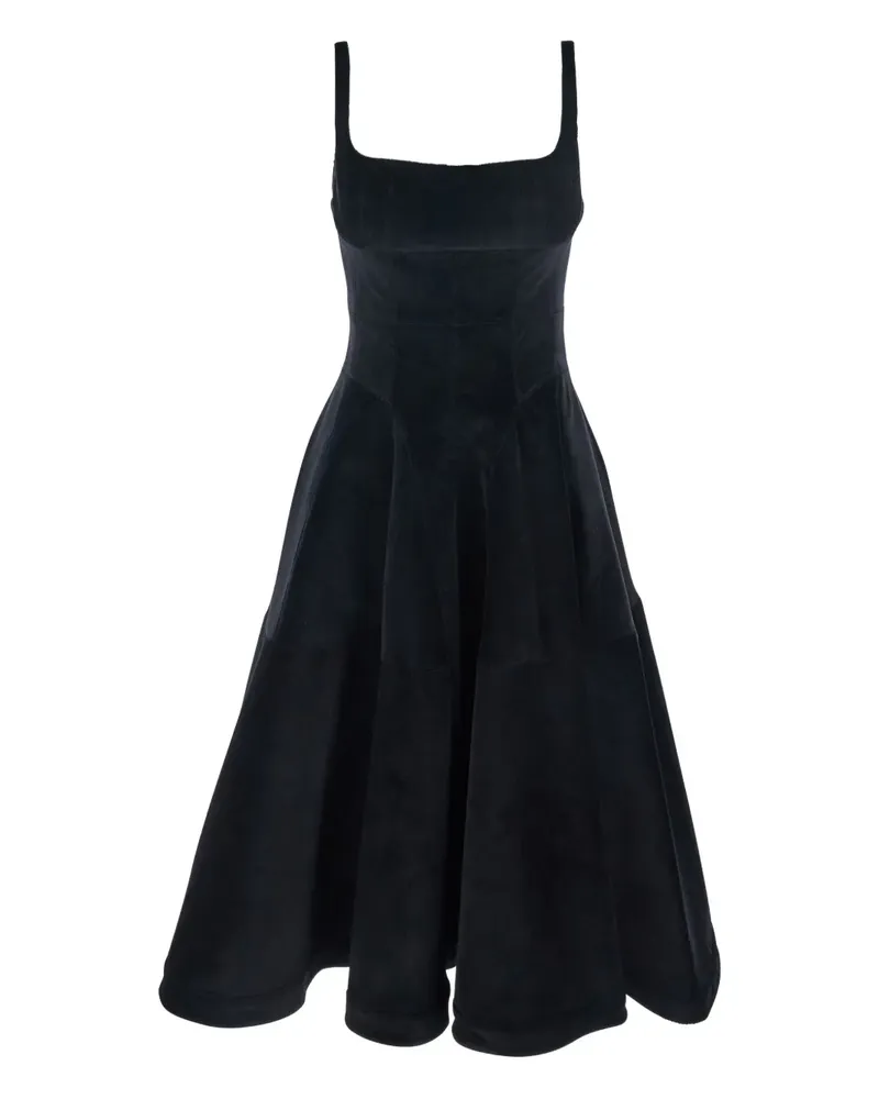 Giovanni Bedin Kleid mit eckigem Ausschnitt - Schwarz Schwarz