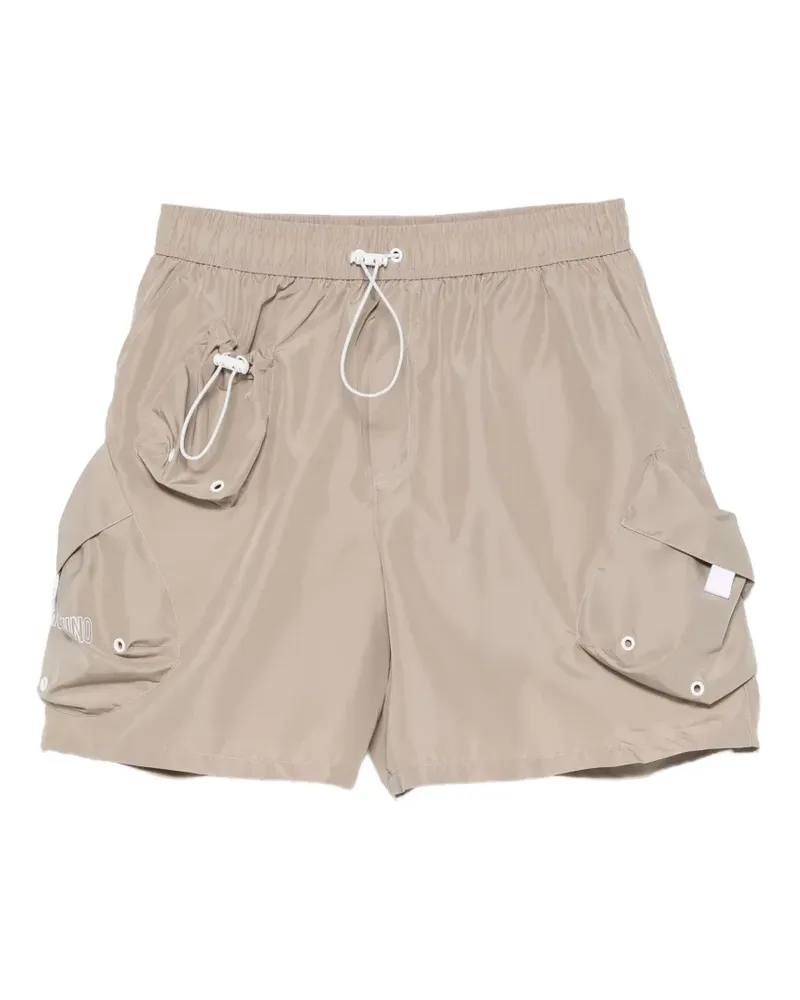 Moschino Badeshorts mit Logo-Print - Nude Nude
