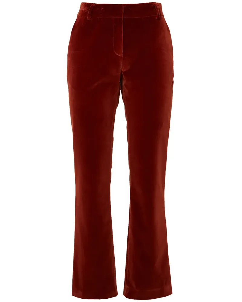 La DoubleJ Cropped-Hose aus Samt - Rot Rot