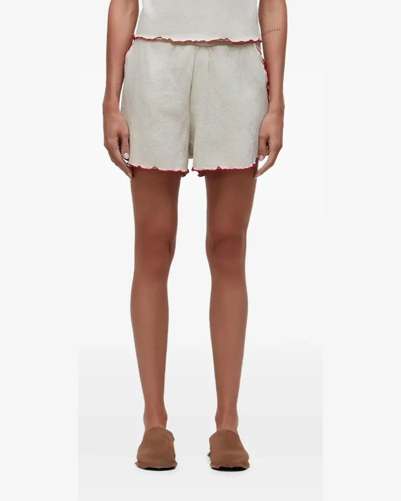 Osklen Shorts mit Kontrastdetails - Nude Nude