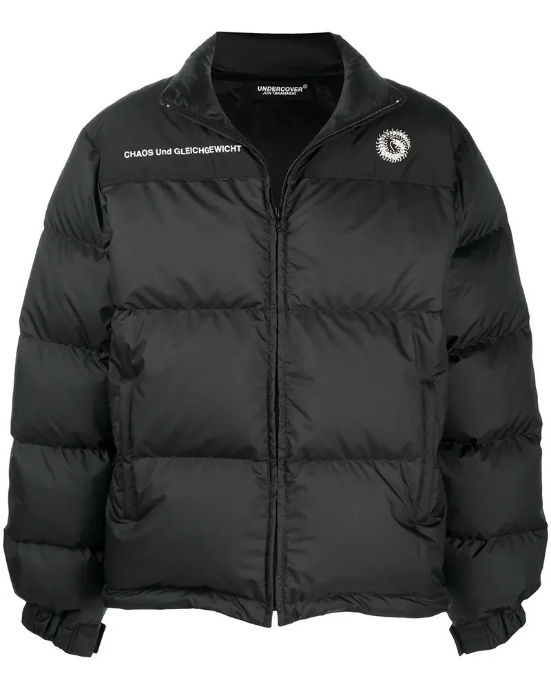 Undercover Daunenjacke mit Slogan-Print - Schwarz Schwarz
