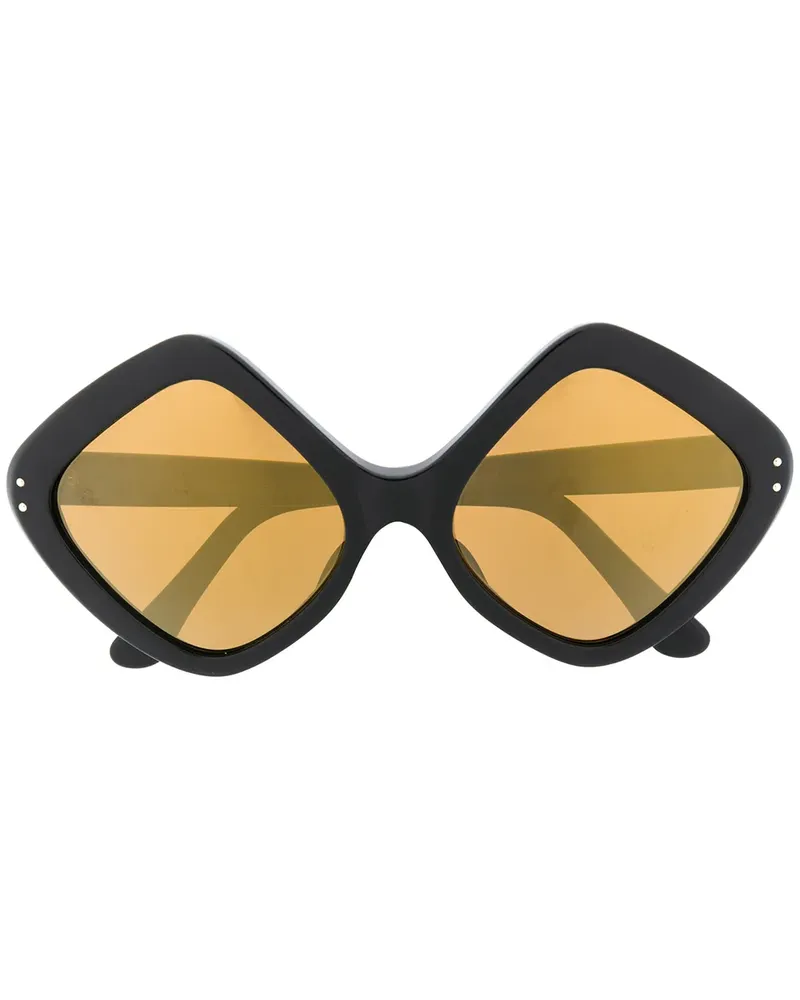 Cutler and Gross Sonnenbrille mit Oversized-Gestell - Schwarz Schwarz