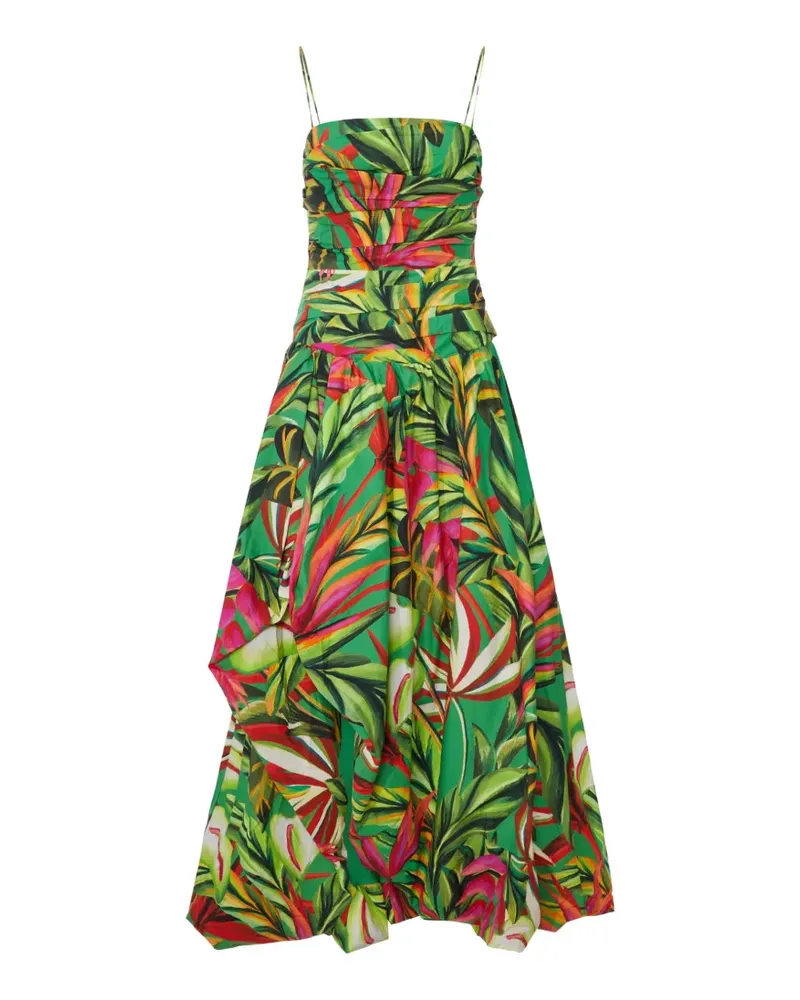 FARM Rio Tropical Dream floral-print ruched dress - Grün Grün