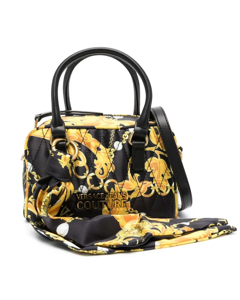 Versace Jeans Handtasche mit Print - Schwarz Schwarz