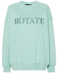 ROTATE Birger Christensen Sweatshirt mit Logo-Stickerei Grün