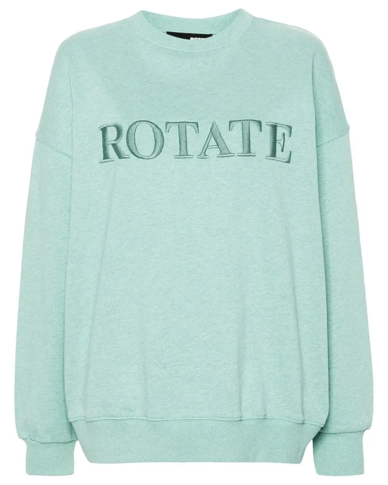 ROTATE Birger Christensen Sweatshirt mit Logo-Stickerei - Grün Grün