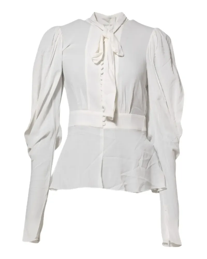 Dolce & Gabbana Bluse mit Puffärmeln - Weiß Weiß