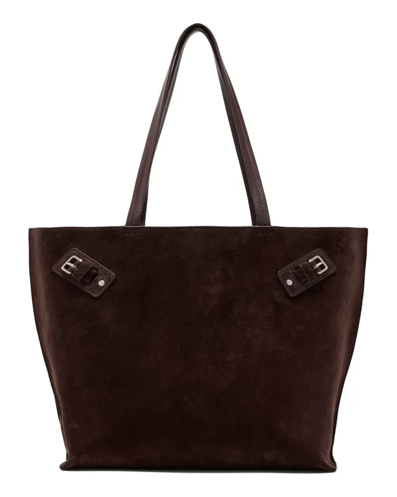 Proenza Schouler Großer Days Wildleder-Tote Bag mit Schnallendetail - Braun Braun