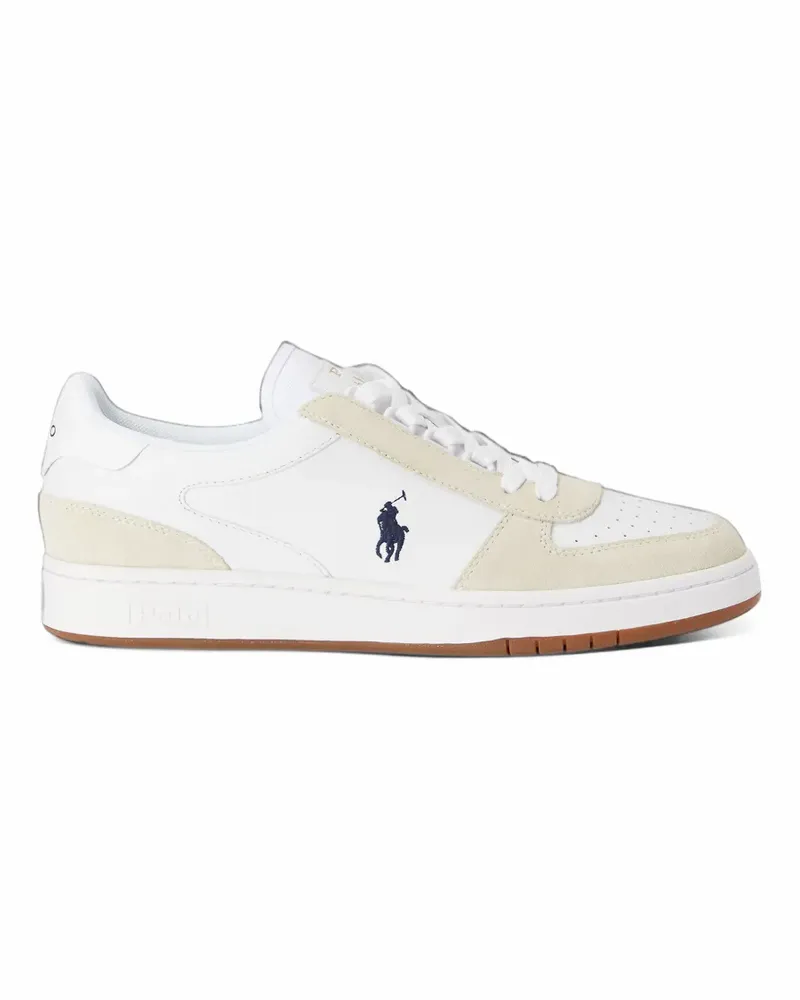 Ralph Lauren logo-embroidered panelled sneakers - Weiß Weiß