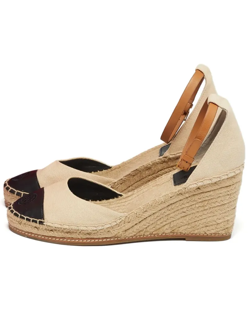 Tory Burch canvas leather espadrilles - Nude Nude