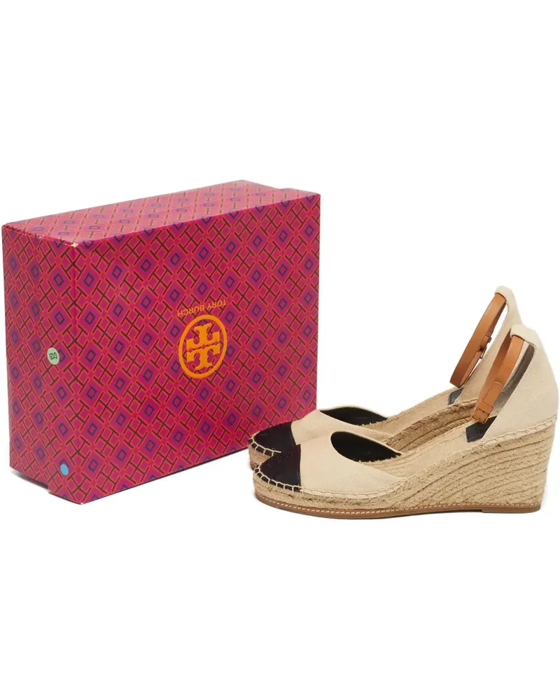 Tory Burch canvas leather espadrilles - Nude Nude