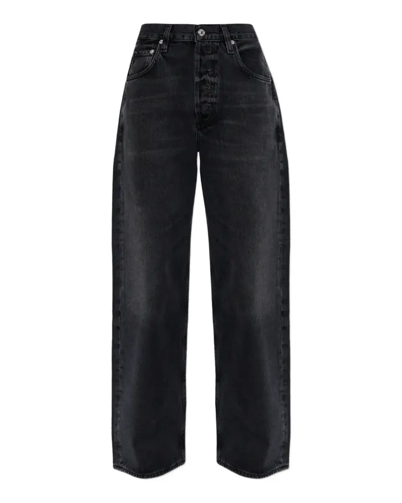 Citizens of humanity Ausgeblichene Wide-Leg-Jeans - Schwarz Schwarz