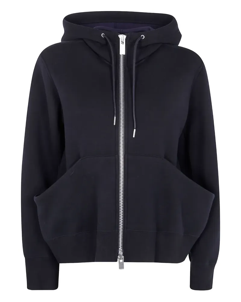 Sacai Sponge Hoodie mit Kängurutasche - Schwarz Schwarz