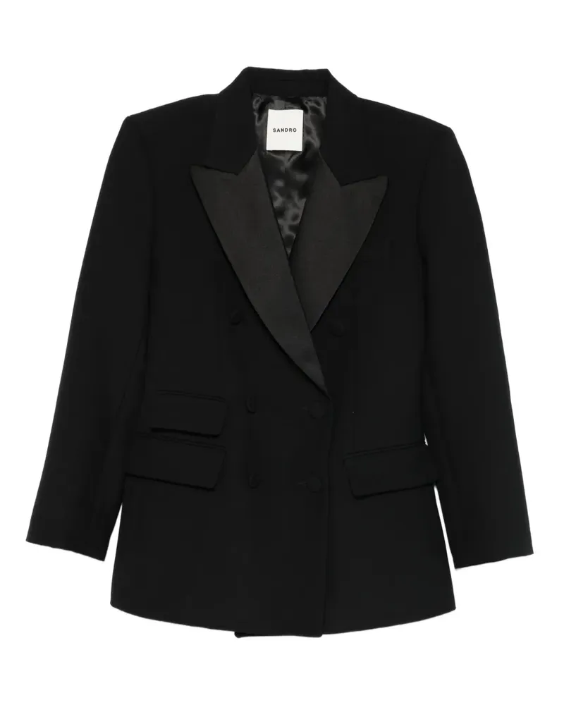 Sandro Doppelreihiger Blazer - Schwarz Schwarz