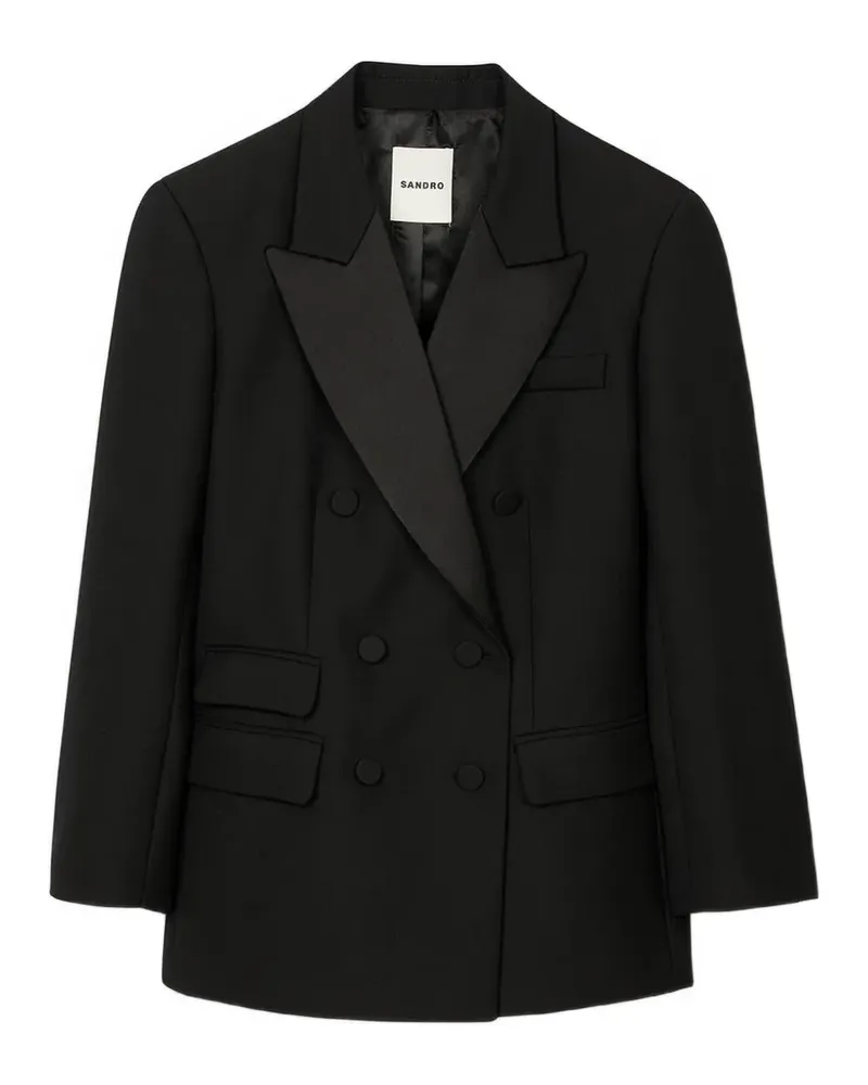 Sandro Doppelreihiger Blazer - Schwarz Schwarz