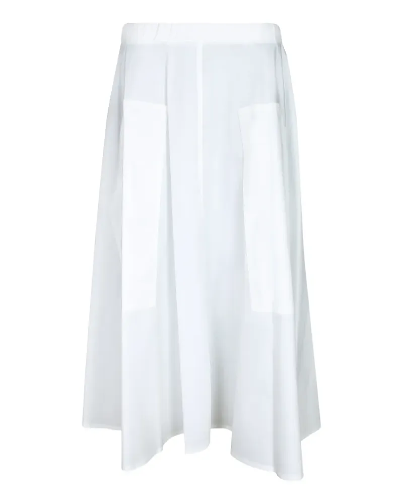Blanca pleated patch-pocket midi skirt - Weiß Weiß