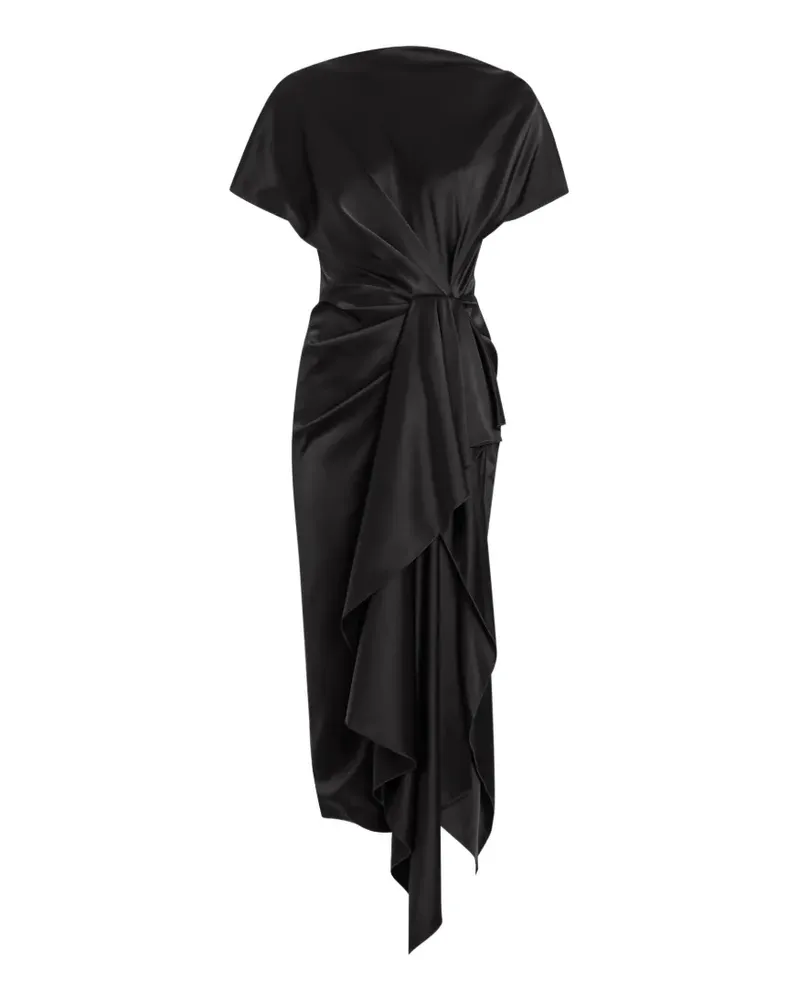 Roksanda Ilincic Zoa Midikleid mit verdrehtem Detail - Schwarz Schwarz
