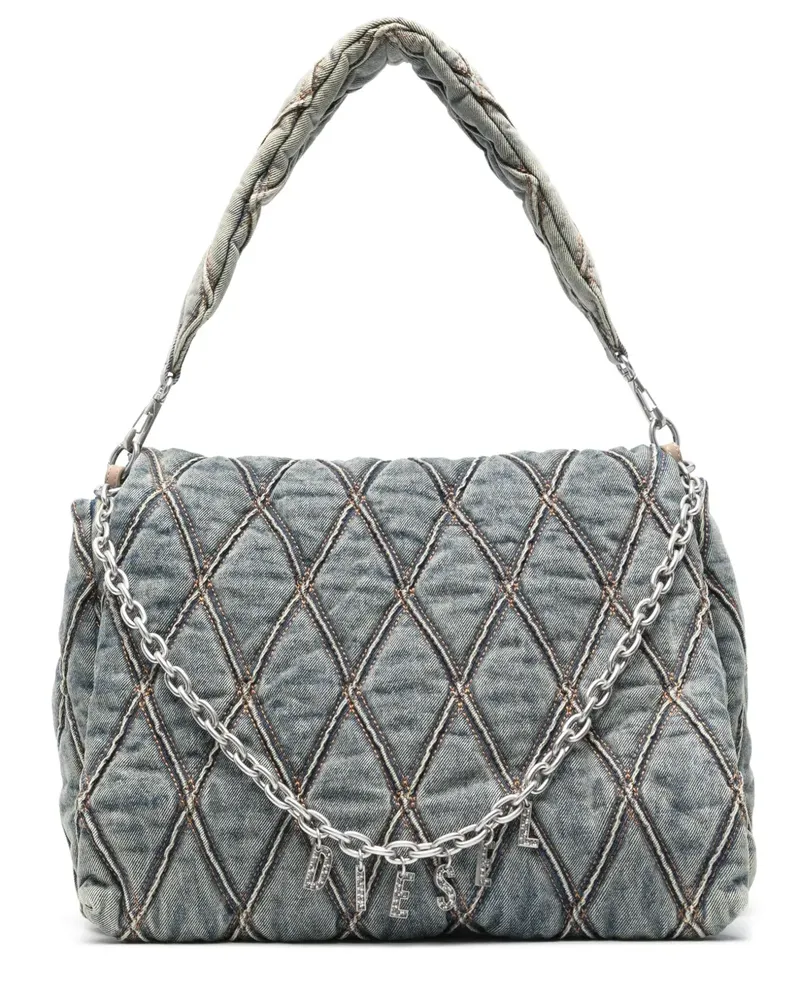 Diesel Große Charm-D Schultertasche - Blau Blau