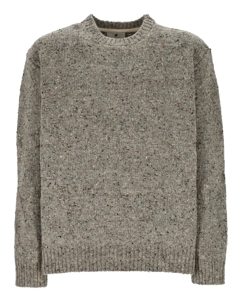 Anerkjendt basket-weave flecked sweater - Grau Grau
