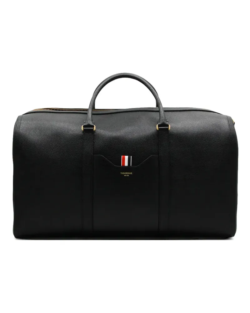 Thom Browne pebbled leather tote bag - Schwarz Schwarz