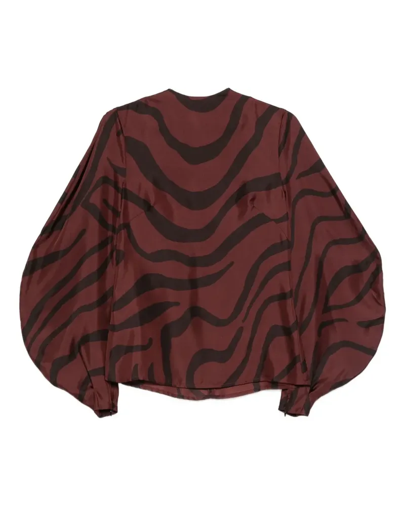 Raquel Diniz Aura Bluse mit Zebra-Print - Rot Rot