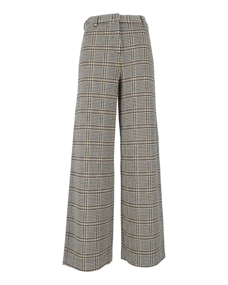 Fabiana Filippi check-pattern wide-leg trousers - Nude Nude