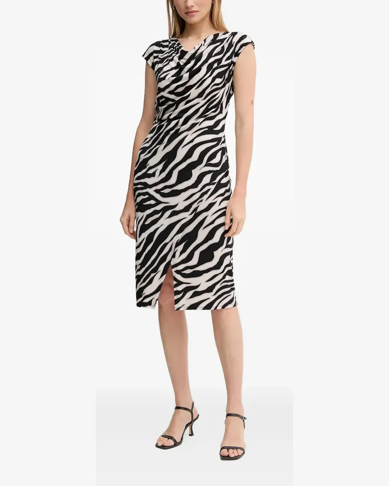 Joseph Ribkoff zebra-pattern midi dress - Weiß Weiß