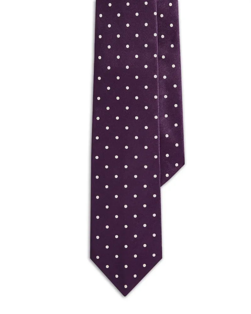 Ralph Lauren Gepunktete Seidenkrawatte - Violett Violett