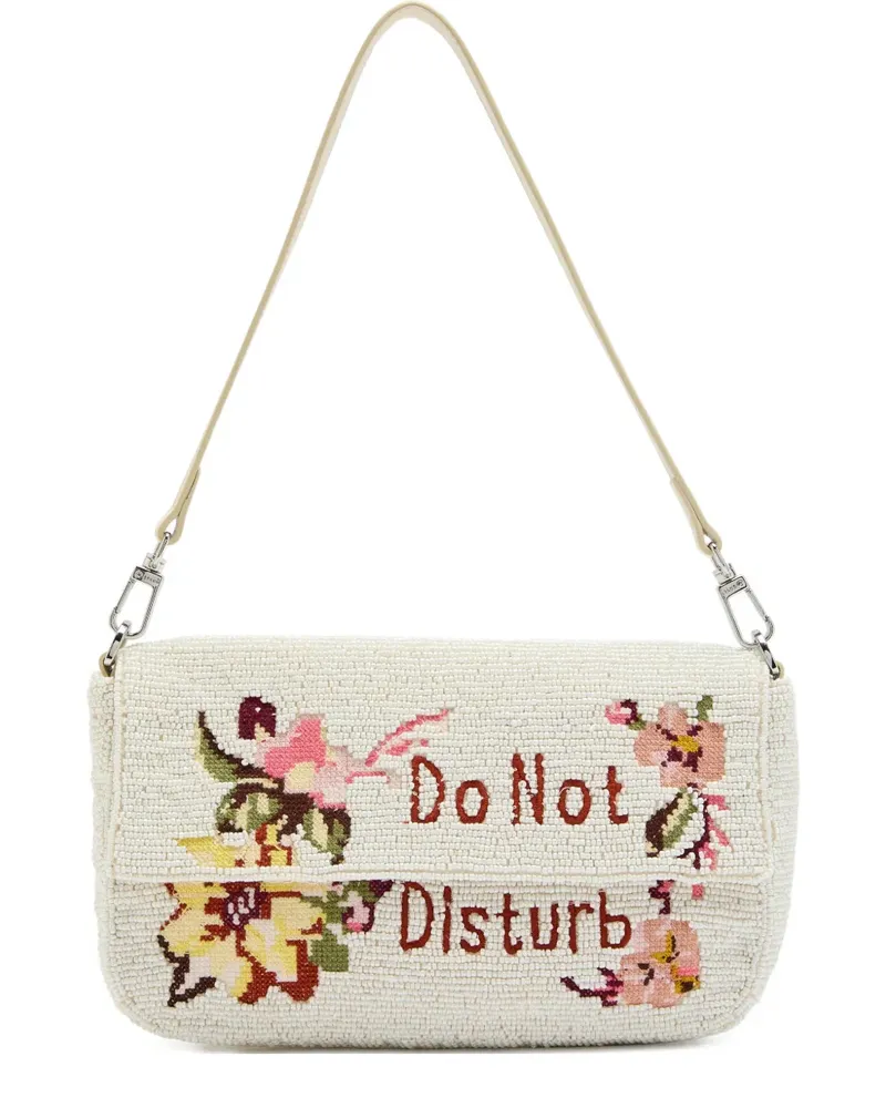 STAUD Timmy beaded shoulder bag - Weiß Weiß