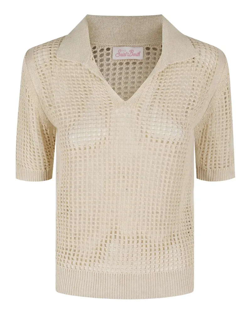 MC2 Saint Barth Flora Poloshirt - Nude Nude