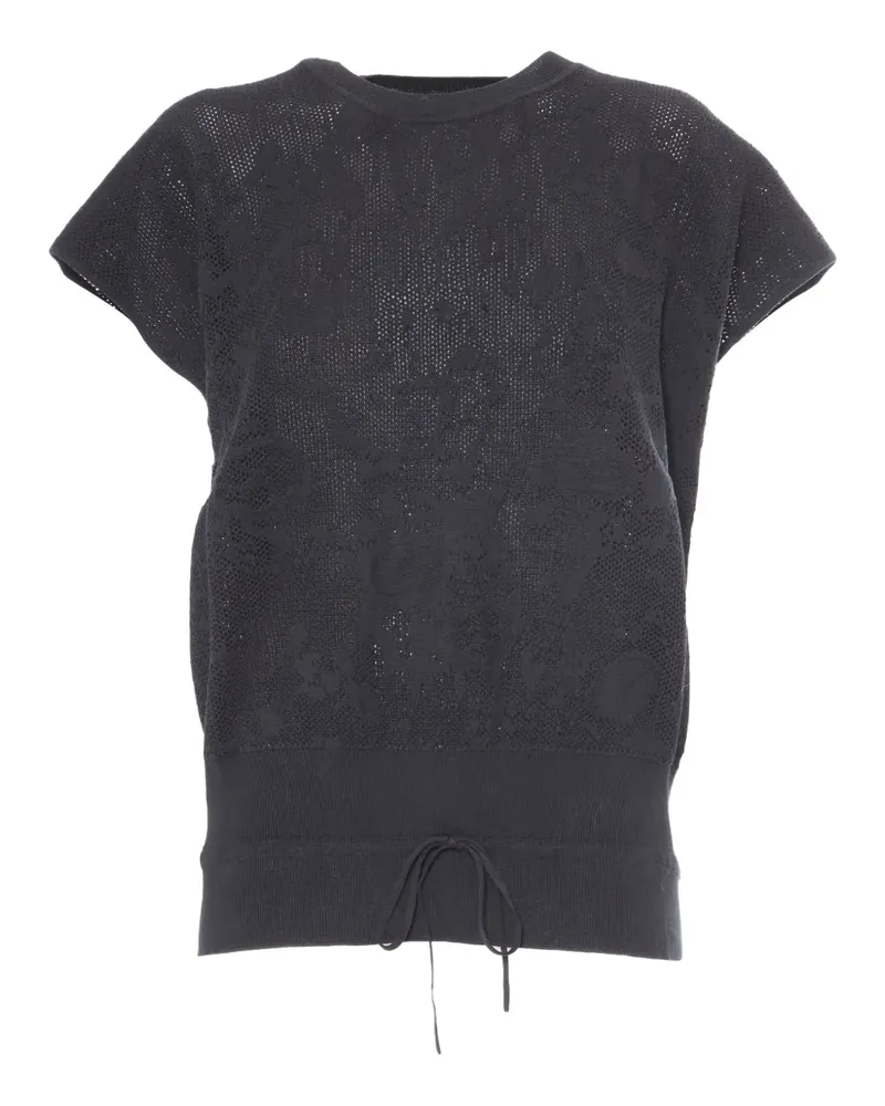 Fabiana Filippi Jacquard-Oberteil mit Blumen - Grau Grau