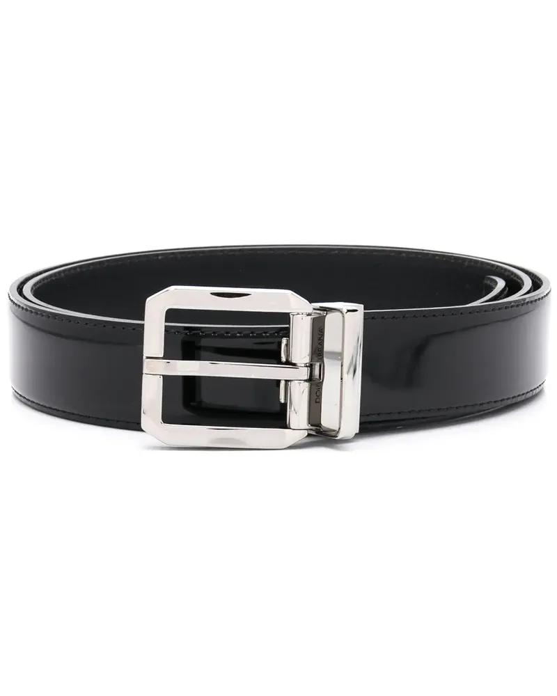 Dolce & Gabbana Gürtel mit eckiger Schnalle - Schwarz Schwarz
