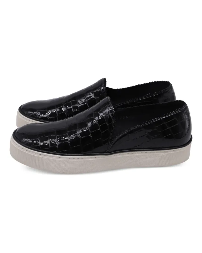 Stuart Weitzman Nuggets croc-embossed sneakers - Schwarz Schwarz