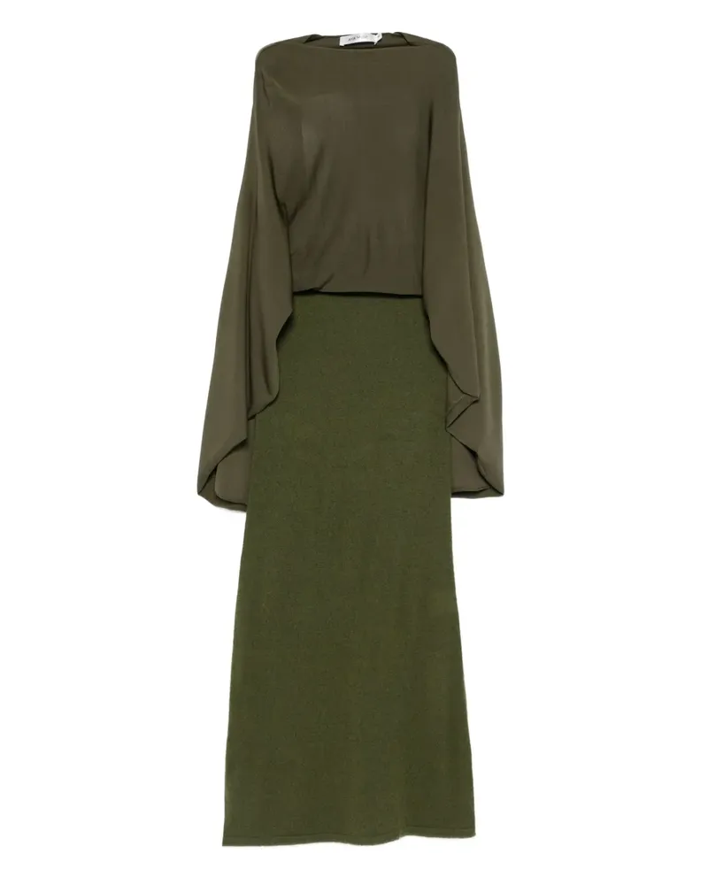 Aya Muse Maxikleid mit Cape - Grün Grün