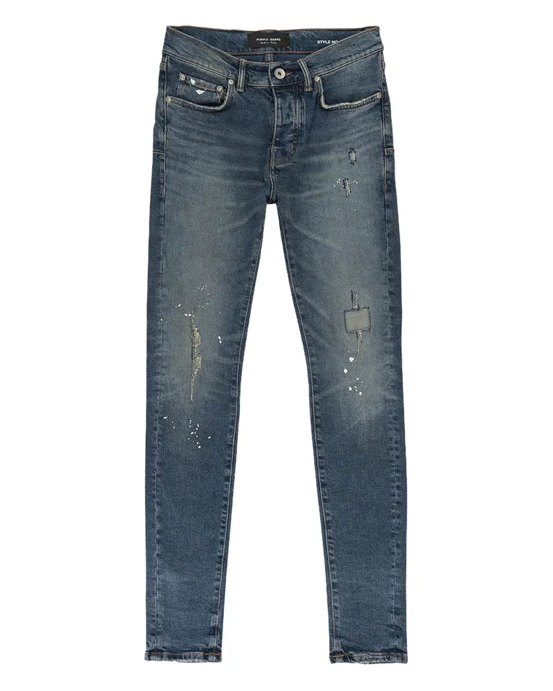 PURPLE BRAND Torn Jeans - Blau Blau