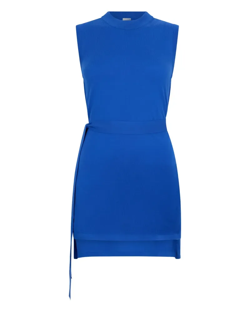 Malo tied-waist mini dress - Blau Blau