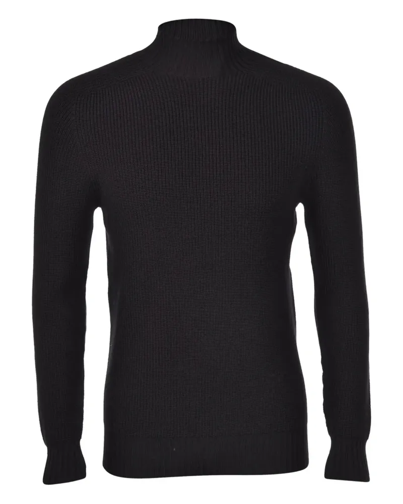 Gran Sasso Gerippter Pullover - Schwarz Schwarz