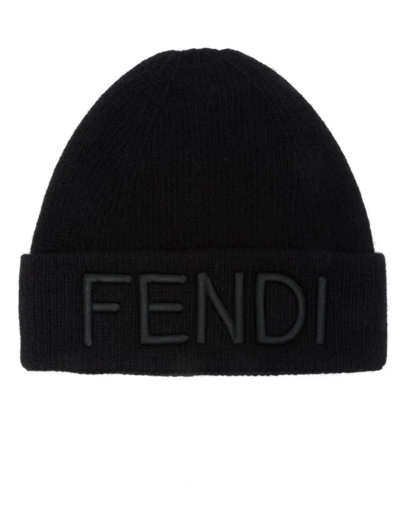Fendi Klassische Beanie - Schwarz Schwarz