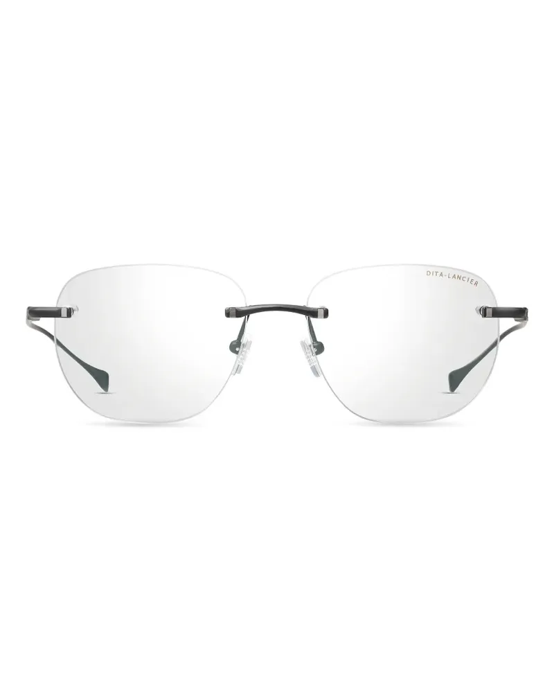 DITA LSA-130 rimless geometric-frame glasses - Schwarz Schwarz