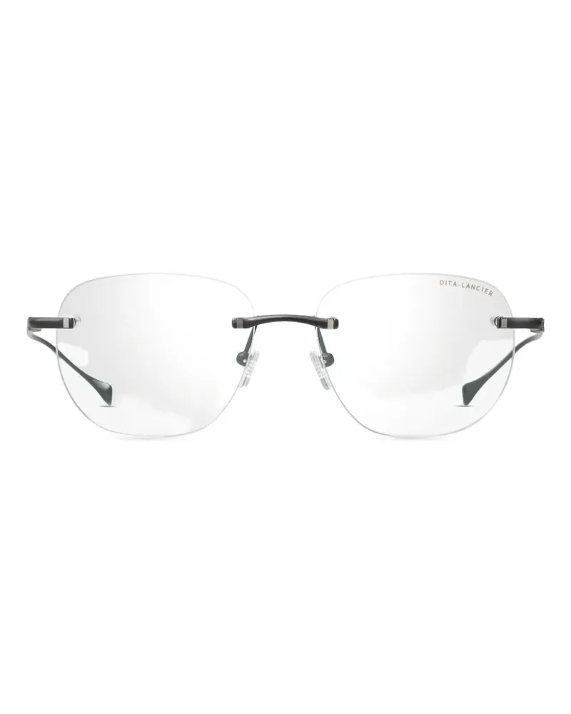 DITA LSA-130 rimless geometric-frame glasses - Schwarz Schwarz