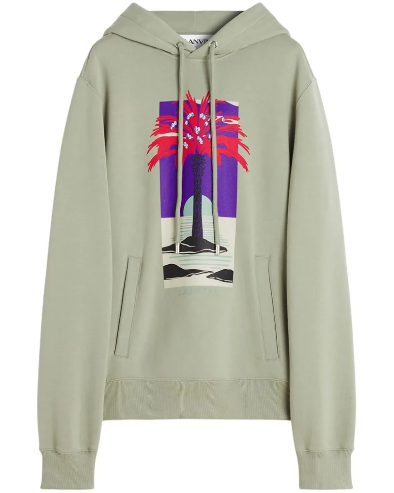 Lanvin Hoodie mit Print - Grün Grün