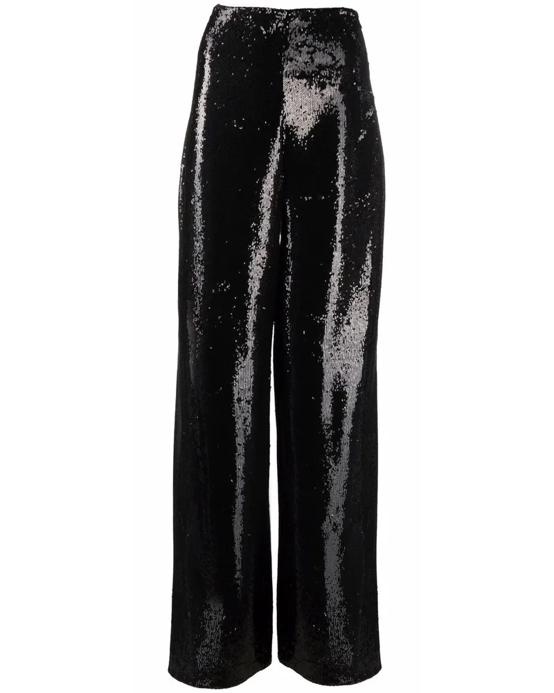 Philipp Plein Verzierte Hose mit weitem Bein - Schwarz Schwarz