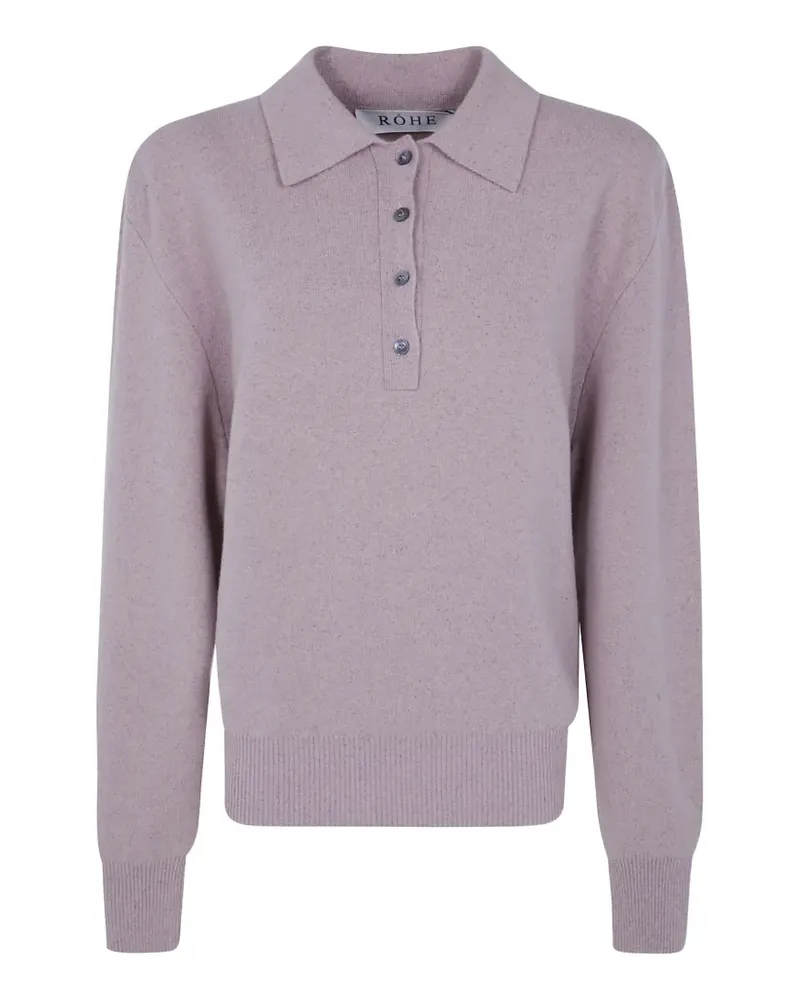 Róhe Pullover mit Knopfverschluss - Violett Violett
