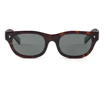 Sonnenbrille mit ovalem Gestell - Braun