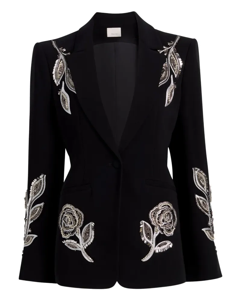 Cinq à Sept Blazer mit Rosenverzierung - Schwarz Schwarz
