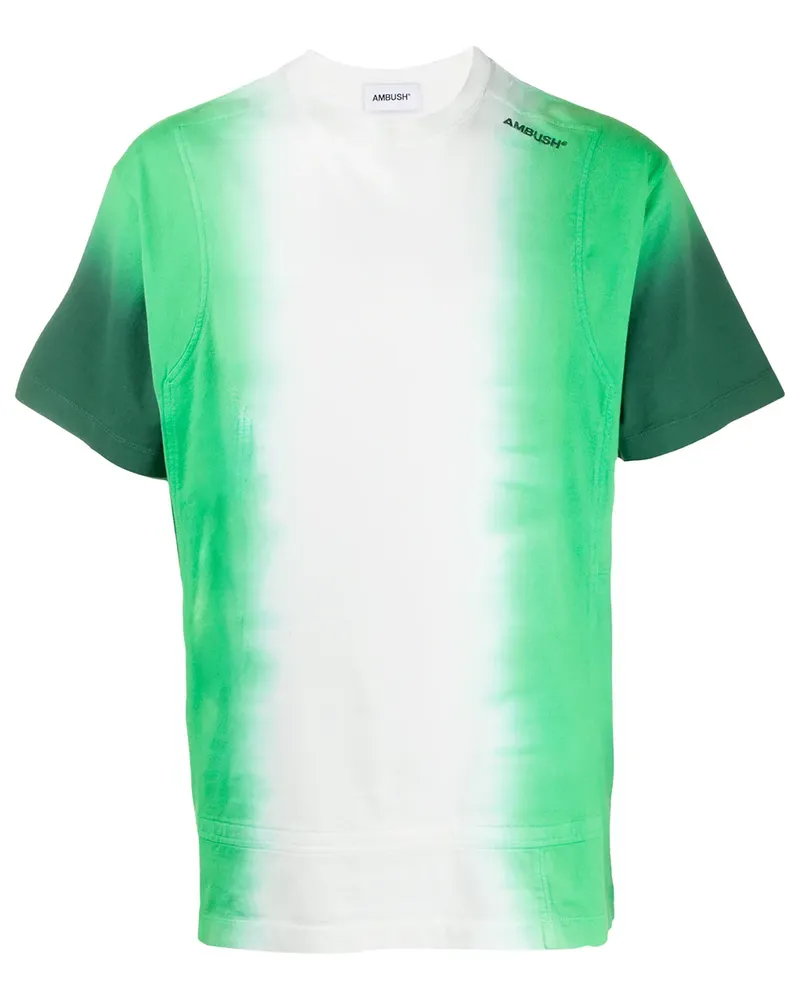 AMBUSH T-Shirt mit Farbverlauf-Print - Grün Grün