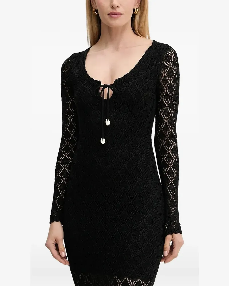 Guess Kleid mit Spitzeneinsätzen - Schwarz Schwarz